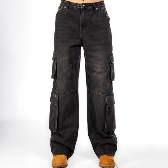 Distressed Cargo Denim