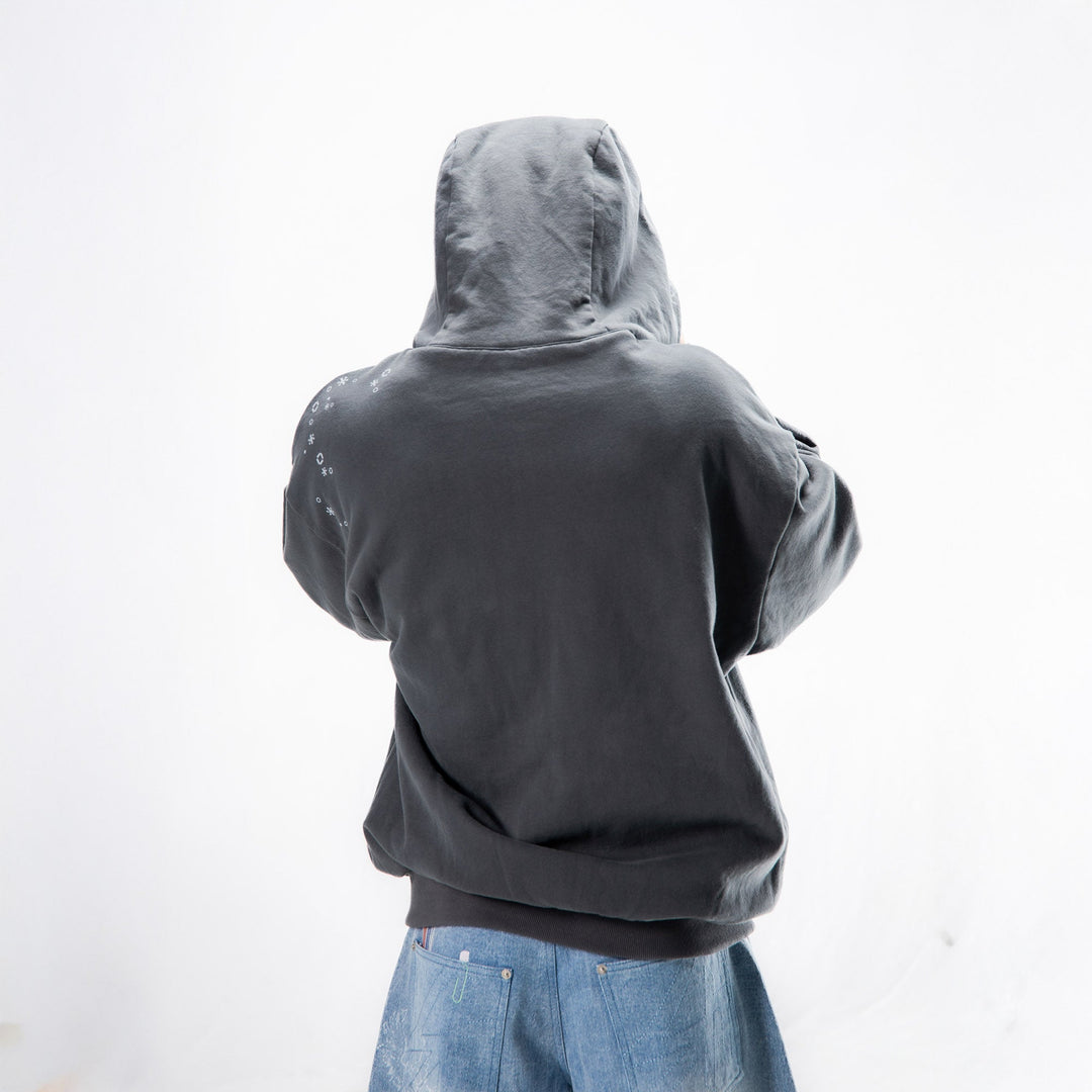 Burned Out Reversible Zip