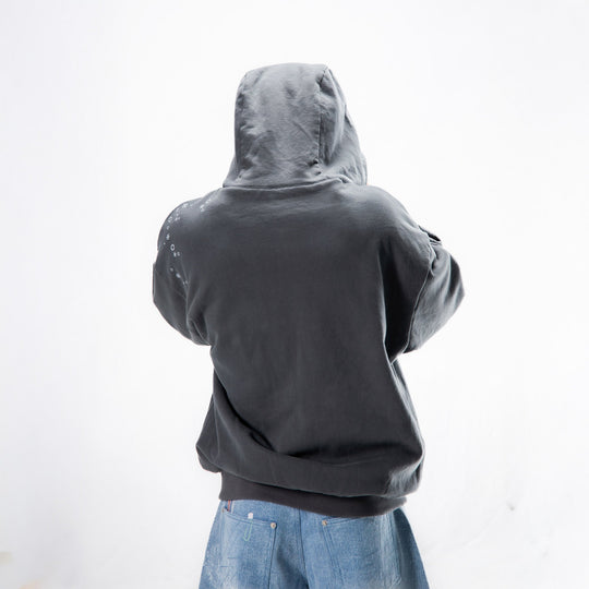 Burned Out Reversible Zip