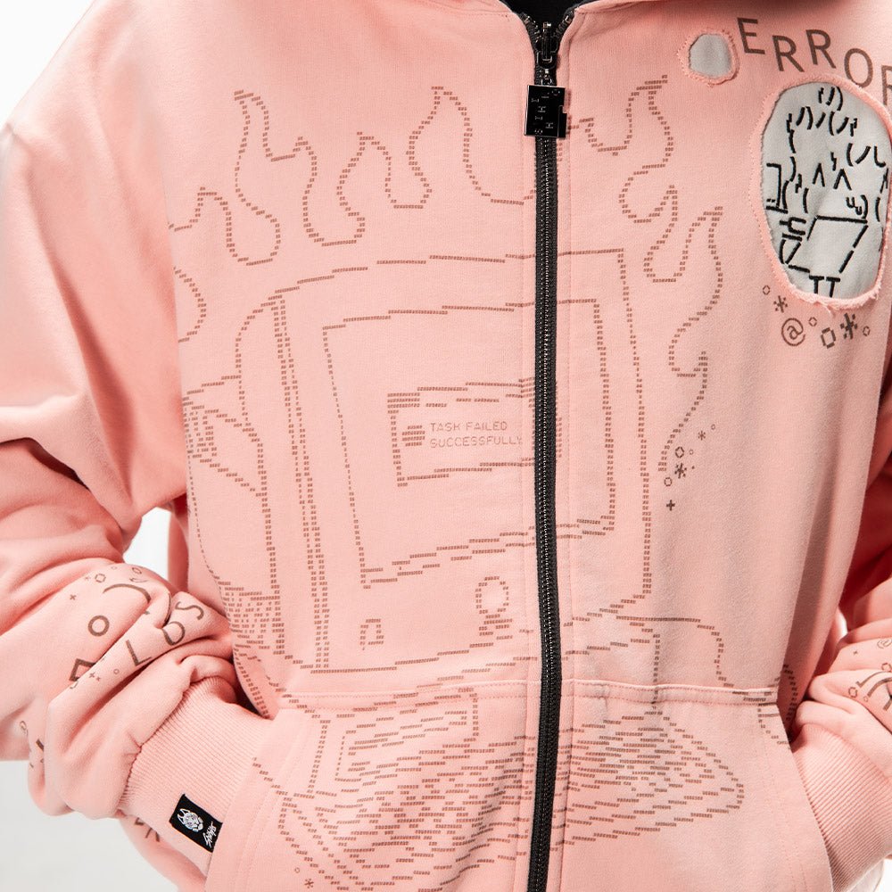 Burned Out Reversible Zip