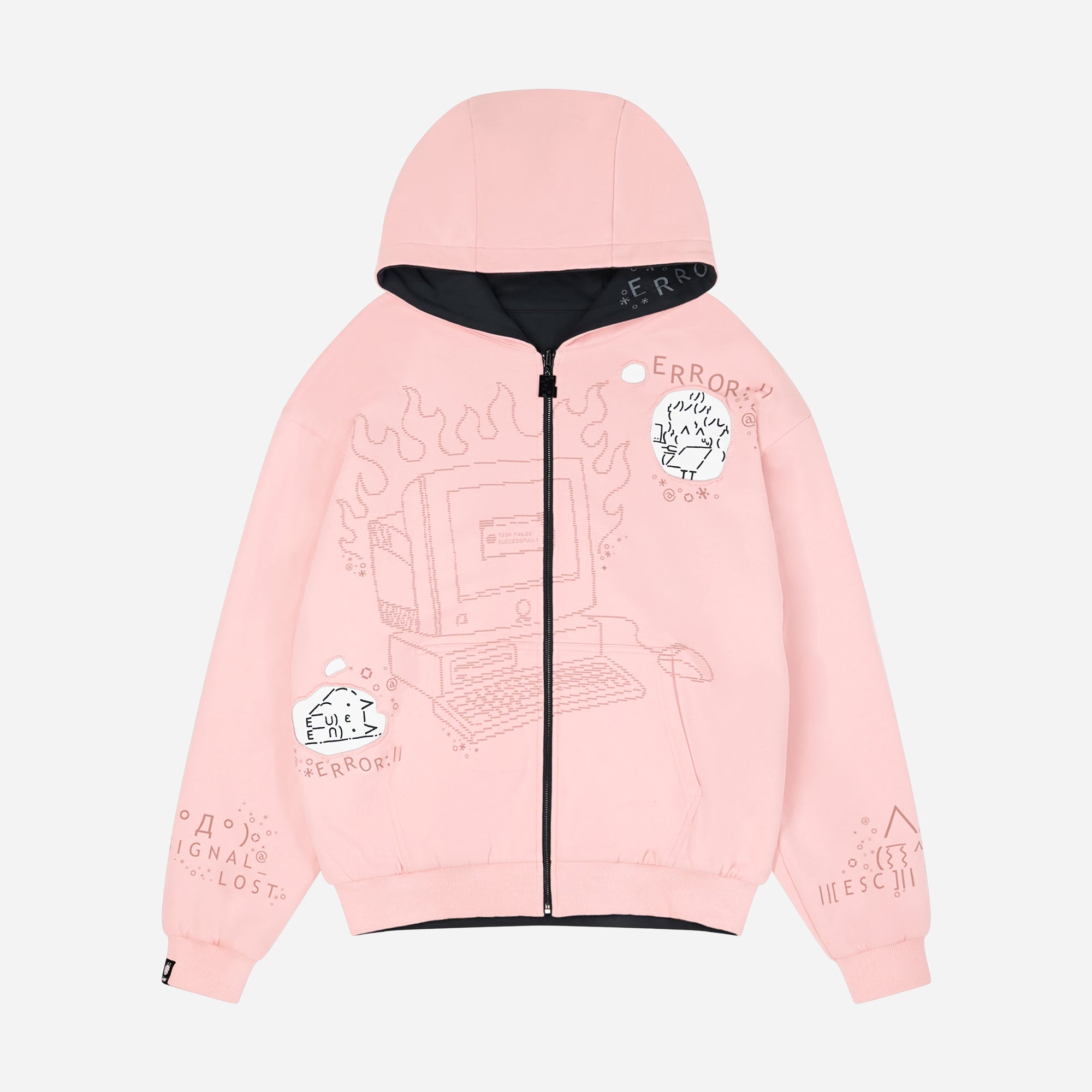 Burned Out Reversible Zip