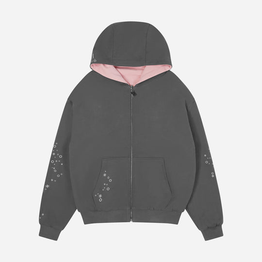 Burned Out Reversible Zip