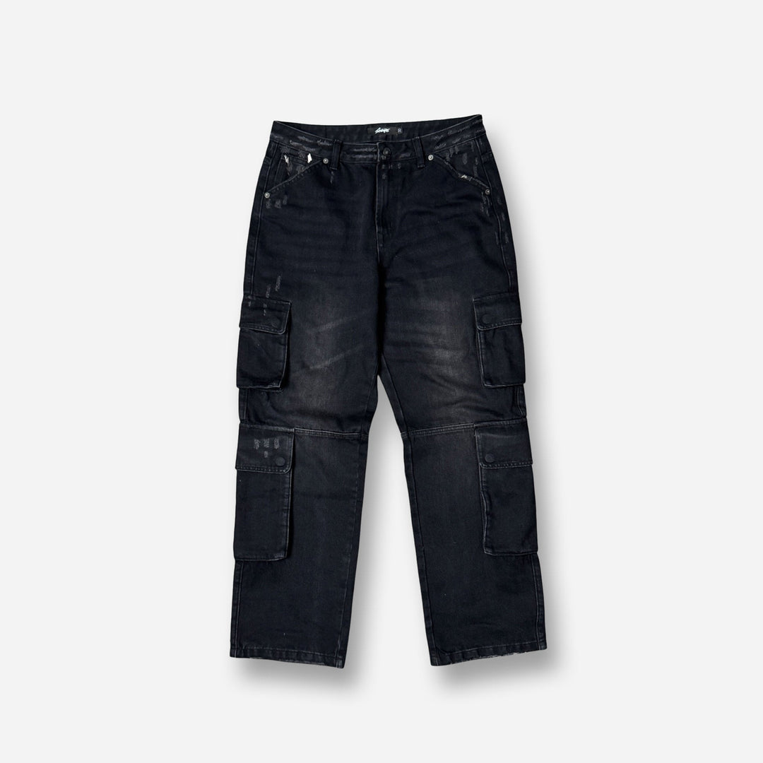Distressed Cargo Denim