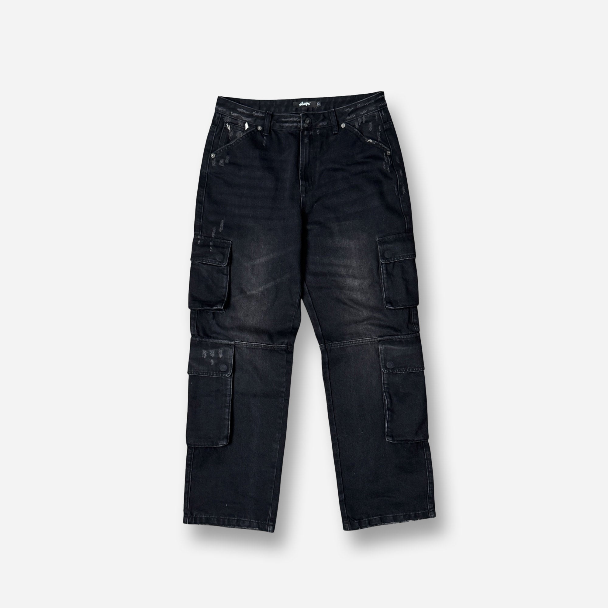 Distressed Cargo Denim